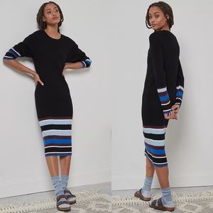 Anthropologie Parvati Midi Stripes Dress Small